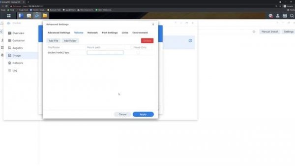 Use Node.js on Synology Docker