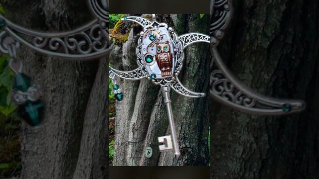 Стимпанк Кулон - Ключ Сова Ручной Работы  #фэнтези #стимпанк #украшенияручнойработы #совы