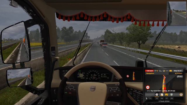 Euro Truck Simulator 2 : Valmiera (LV) ▶ Montpellier (F) - Volvo F16 смотреть онлайн