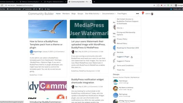 Community Builder Top Header Navigation Overview | WordPress and BuddyPress Theme смотреть онлайн