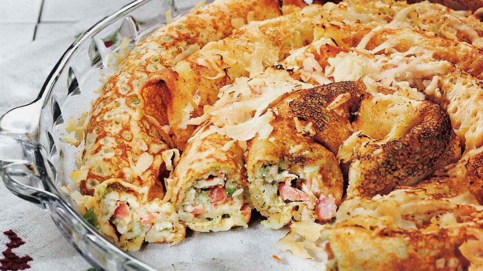 Блинный пирог со шпинатом смотреть онлайн