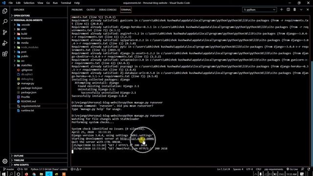 Personal website | project in Reactjs and Django смотреть онлайн
