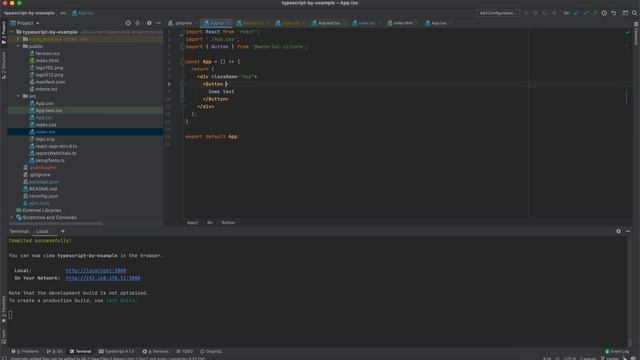 Integrating the material-ui library into our React project: Learning Typescript by example #004 смотреть онлайн