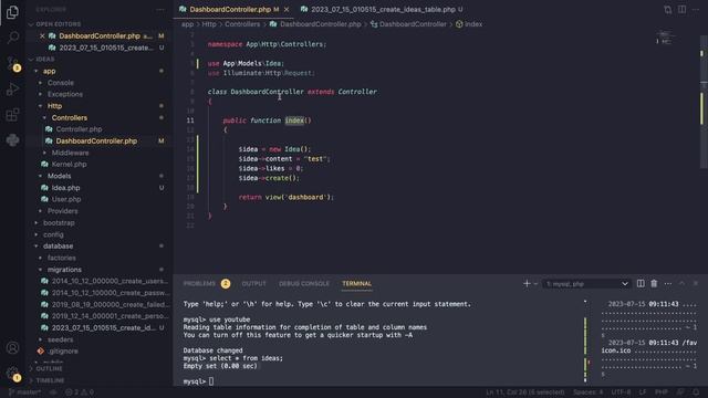 Creating Models (Crud) | Laravel 10 Tutorial : #9 смотреть онлайн
