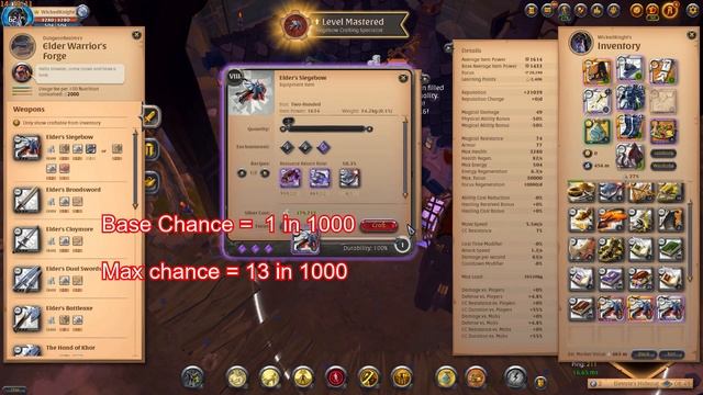 Calculating masterpiece chances in Crafting - Albion Online смотреть онлайн