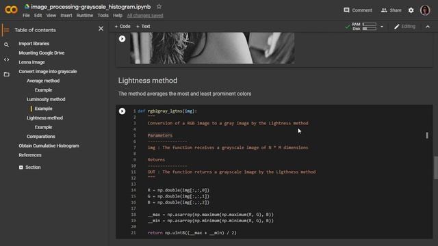 Histograma Cumulativo y Escala de Grises de una Imagen | Google Colab смотреть онлайн
