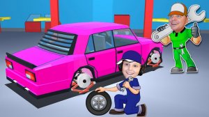 РЕМОНТИРУЕМ ВАЗ 2107, Волгу и УАЗИК в ГАРАЖЕ!!! У Жигулей украли КОЛЁСА!!!