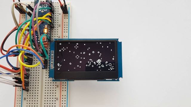 Клеточный автомат Oled 2.42 Arduino Micro смотреть онлайн