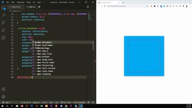 CSS 3D Circle Movement Animation Effects | With Source Code смотреть онлайн