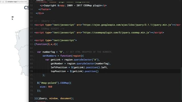 CSSMap - Numbers over the map смотреть онлайн