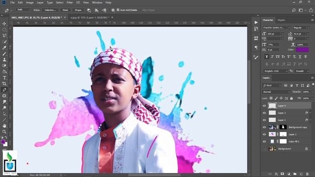 Adobe Photoshop - Creative Dripping Effect | Splatter Effect | Part 2 смотреть онлайн