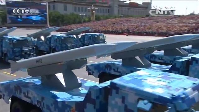 На площадь выходит колонна ракет "корабль-воздух" смотреть онлайн