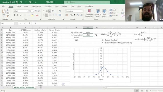 Kernel density estimation (Excel) смотреть онлайн