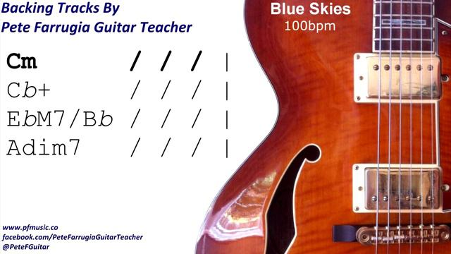 Blue Skies Backing Track смотреть онлайн