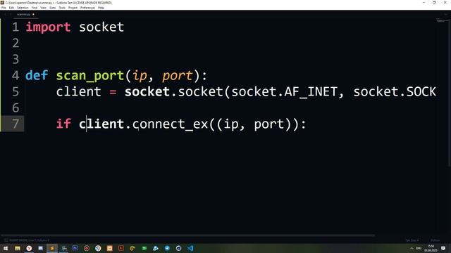 Как написать СКАНЕР портов на Python ? смотреть онлайн