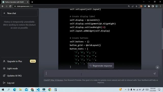 How to make a calculator app using chat GPT and python смотреть онлайн