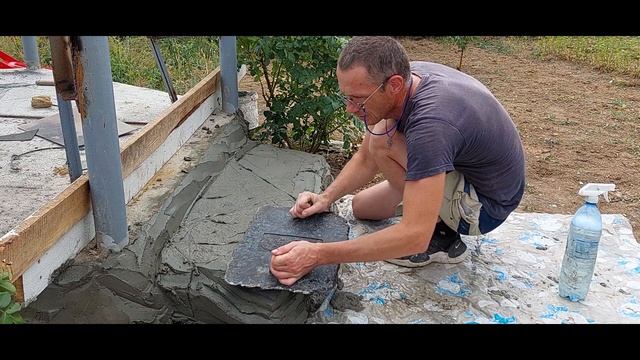 Как оформить ступеньку или как сделать дикий камень из АРТ бетона смотреть онлайн