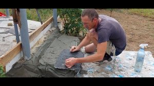 Как оформить ступеньку или как сделать дикий камень из АРТ бетона