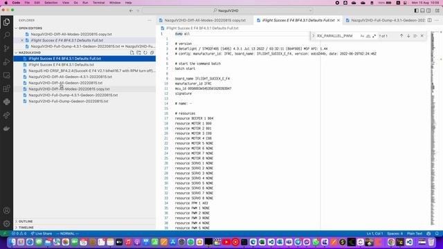 IFlight Nazgul V2 HD CRSF Betaflight 4.3.1 и сток IFlight дамп
