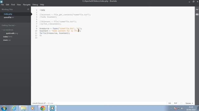 Php Tutorial - creating, writing and updating a file смотреть онлайн