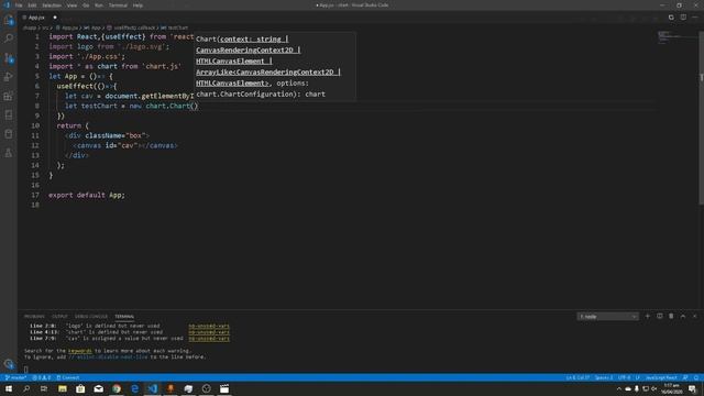 1:Chart.js with React: Installation and sample project смотреть онлайн