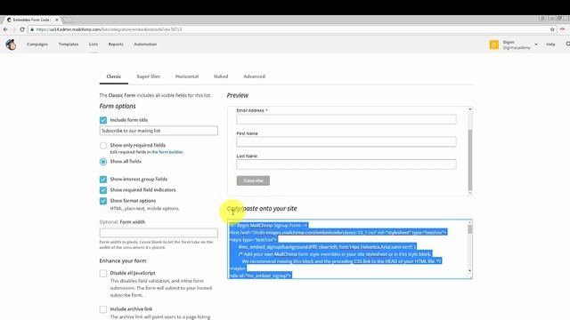 Adding MailChimp Signup Form To Wordpress Sidebar смотреть онлайн