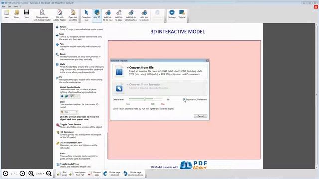 3D PDF Maker for Inventor Tutorial 2c. 3D PDF with DWG Models from Inventor смотреть онлайн