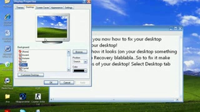 How to move Active Desktop Recovery error from your background смотреть онлайн