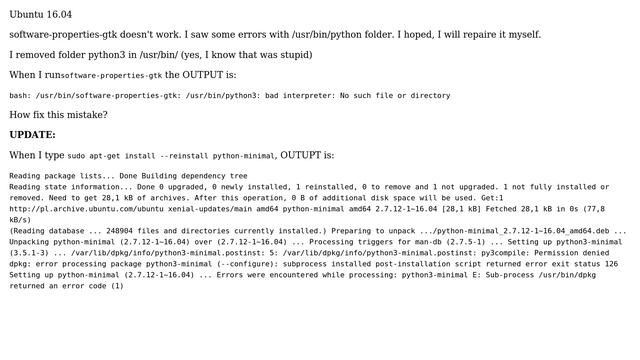Ubuntu: software-properties-gtk doesn't work смотреть онлайн