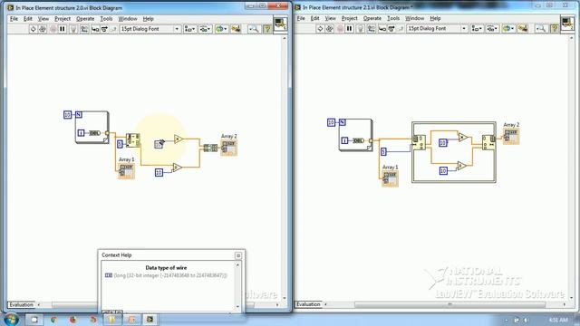 How to use In place element structure Array Split / Replace Subarrays Border Node in LabVIEW смотреть онлайн