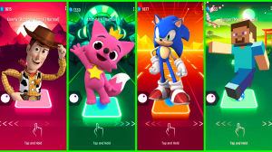 Toy Story Sheriff Woody VS Pinkfong VS Sonic Prime VS Minecraft Coffin Dance EDM Rush Tiles Hop