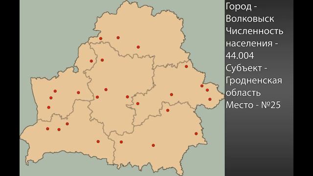 50 самых больших городов Беларуси (Белоруссии) смотреть онлайн