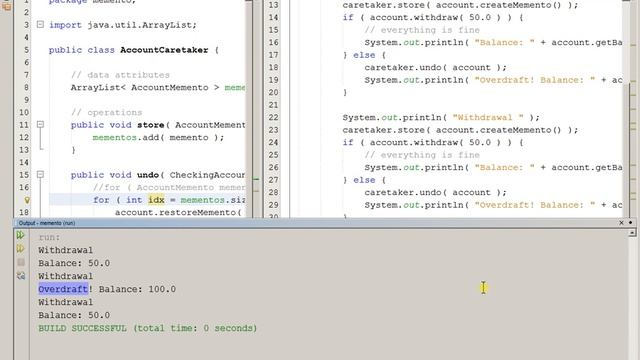 Week 14 Memento Design Pattern Part 5 смотреть онлайн