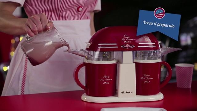 Twin Ice Cream Maker - Party Time - Gelatiera per preparare 2 gusti di gelato - Ariete 631 смотреть онлайн