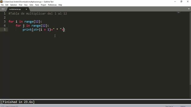 Tablas de Multiplicar del 1 al 12 | Programando en Python смотреть онлайн