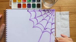 Как нарисовать ПАУТИНУ и ПАУКА