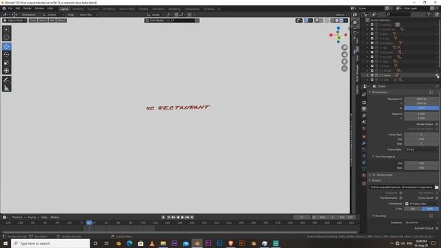 3D restaurant animation in blender смотреть онлайн