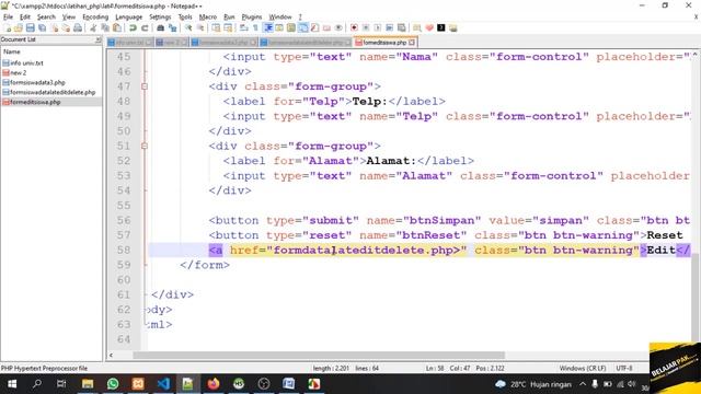 PART3-Cara Update/Edit & Delete/Hapus Data Tabel MySQL Bootstrap Localhost - PHP MySQL | BELAJAR PA смотреть онлайн