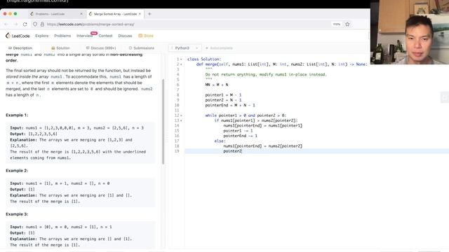 88. Merge Sorted Array - Day 7/30 Leetcode June Challenge смотреть онлайн