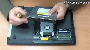 Инструкция по замене памяти и DVD RW привода  ноутбука Samsung NP300