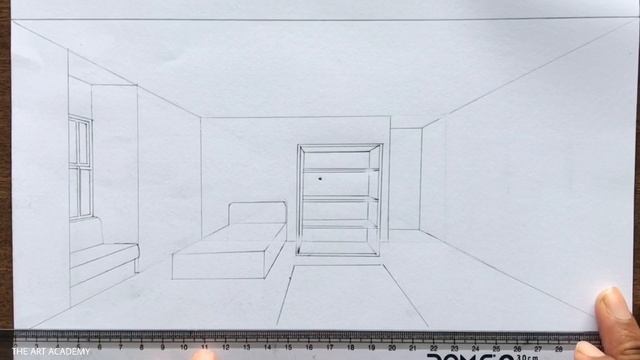 How to Draw a Room in 1-Point Perspective Step by Step смотреть онлайн