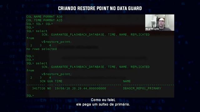 Criando restore point no Data Guard смотреть онлайн