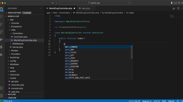 Laravel 9 project | world cup : groups points system part 1 смотреть онлайн