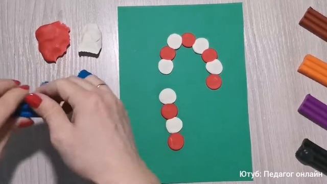 Новогодний ЛЕДЕНЕЦ из пластилина. Лепка. Поделки с детьми. How to make a lollipop. Plasticine смотреть онлайн