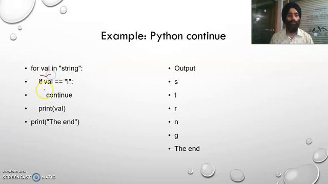 Python Continue Statement смотреть онлайн
