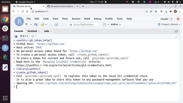 Setup a GitHub token to install R packages from a private repository смотреть онлайн
