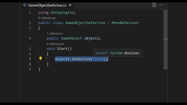 Unity C#. GameObject SetActive. Справочник. Мусин Михаил. смотреть онлайн