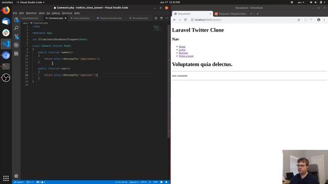 Twitter clone in PHP and Laravel part 2 смотреть онлайн