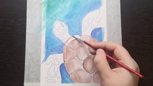 Черепаха / Рисунок гуашью