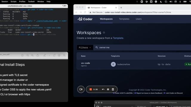 Coder OSS Configure TLS on Coder OSS on Kubernetes смотреть онлайн